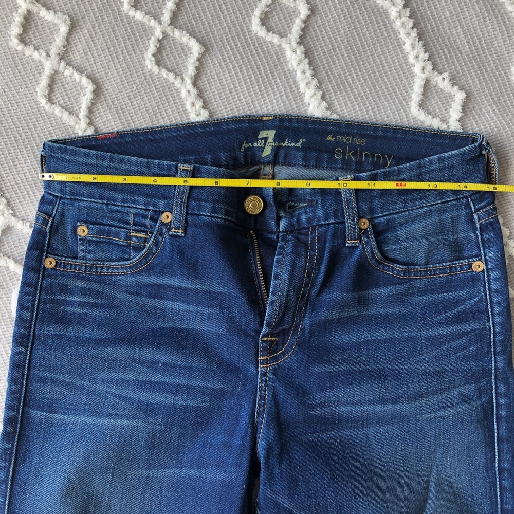 7 for All Mankind Geneva Mid Rise Skinny Jeans - Picture 3 of 8